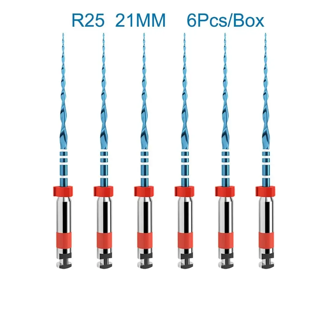 6pcs Box Orthdent Dental Reciprocating Blue Endodontic Files 21 25 31mm Heat Activated one Engine