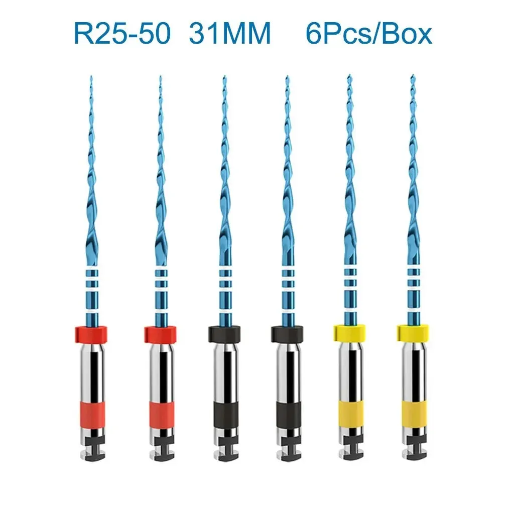 6pcs Box Orthdent Dental Reciprocating Blue Endodontic Files 21 25 31mm Heat Activated one Engine