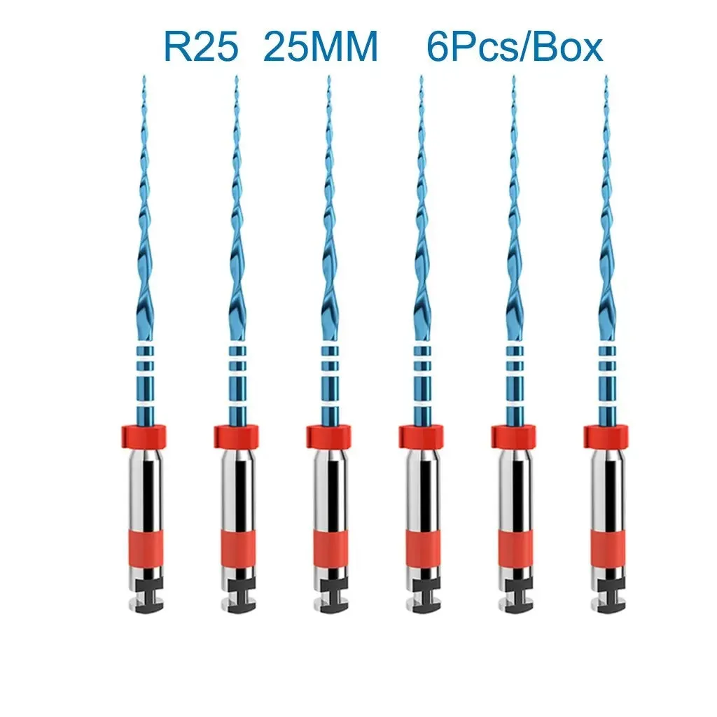 6pcs Box Orthdent Dental Reciprocating Blue Endodontic Files 21 25 31mm Heat Activated one Engine
