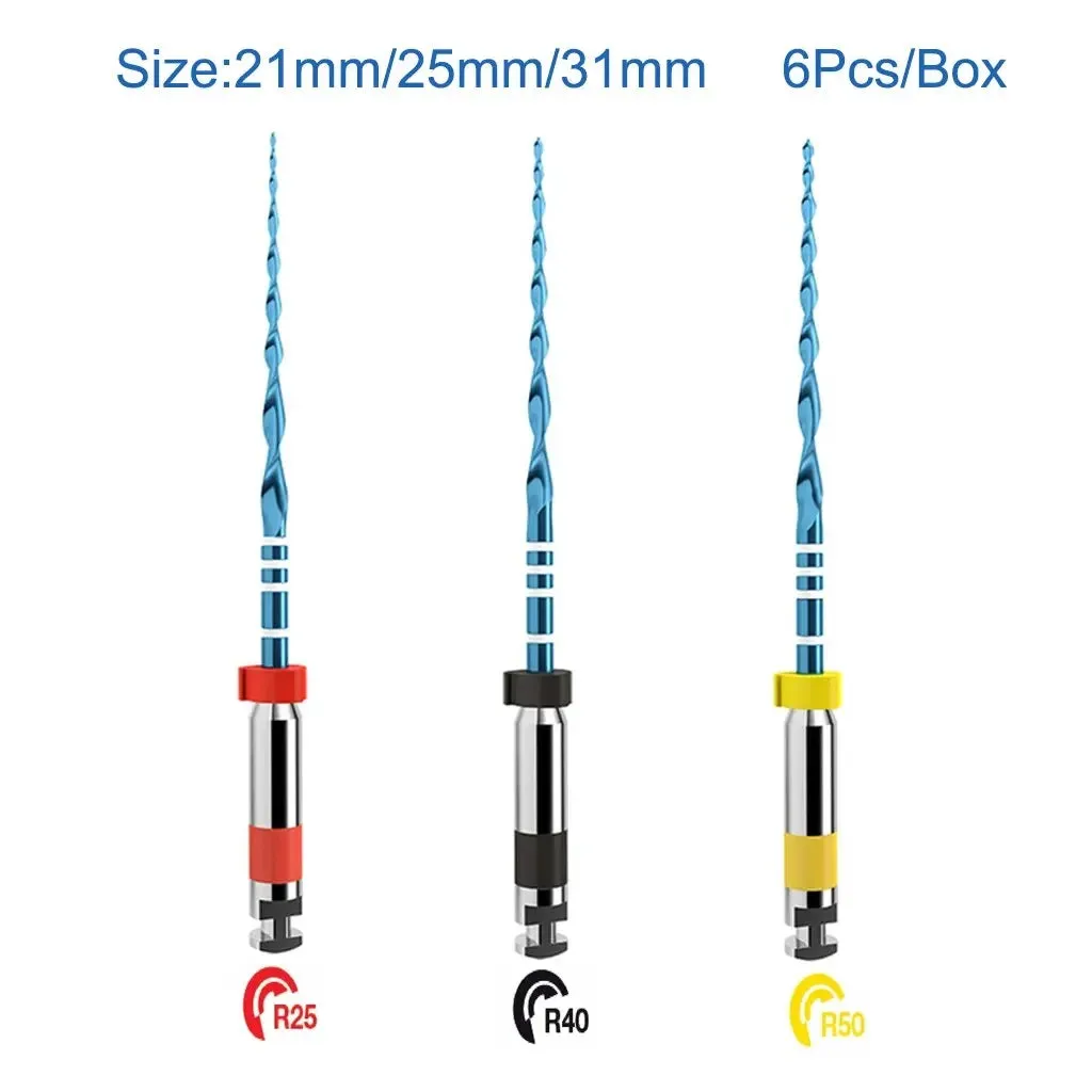 6pcs Box Orthdent Dental Reciprocating Blue Endodontic Files 21 25 31mm Heat Activated one Engine