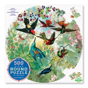 Eeboo Round Puzzle - Hummingbirds 500 pcs