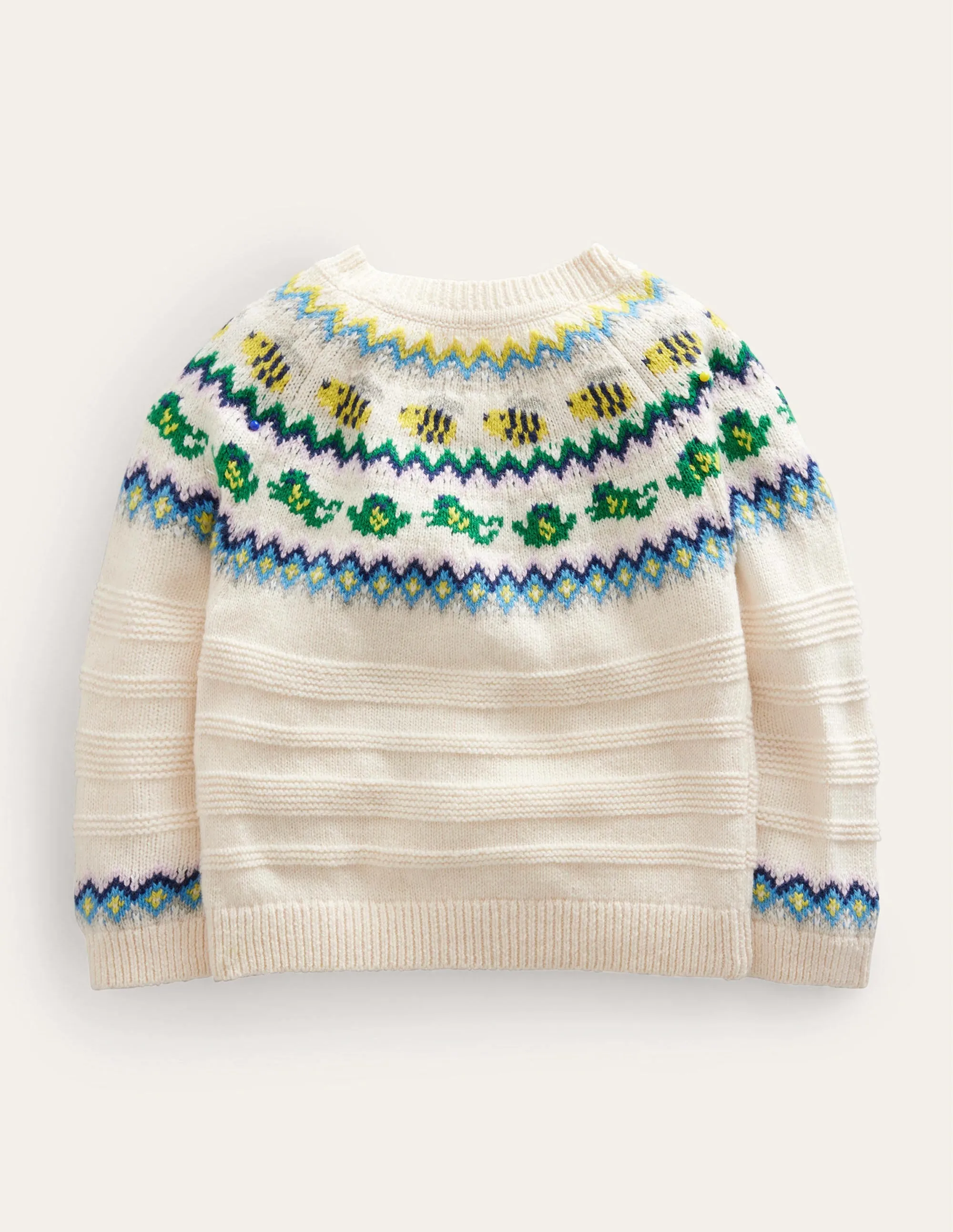 Fair Isle Jumper-Oatmeal Marl Frogs