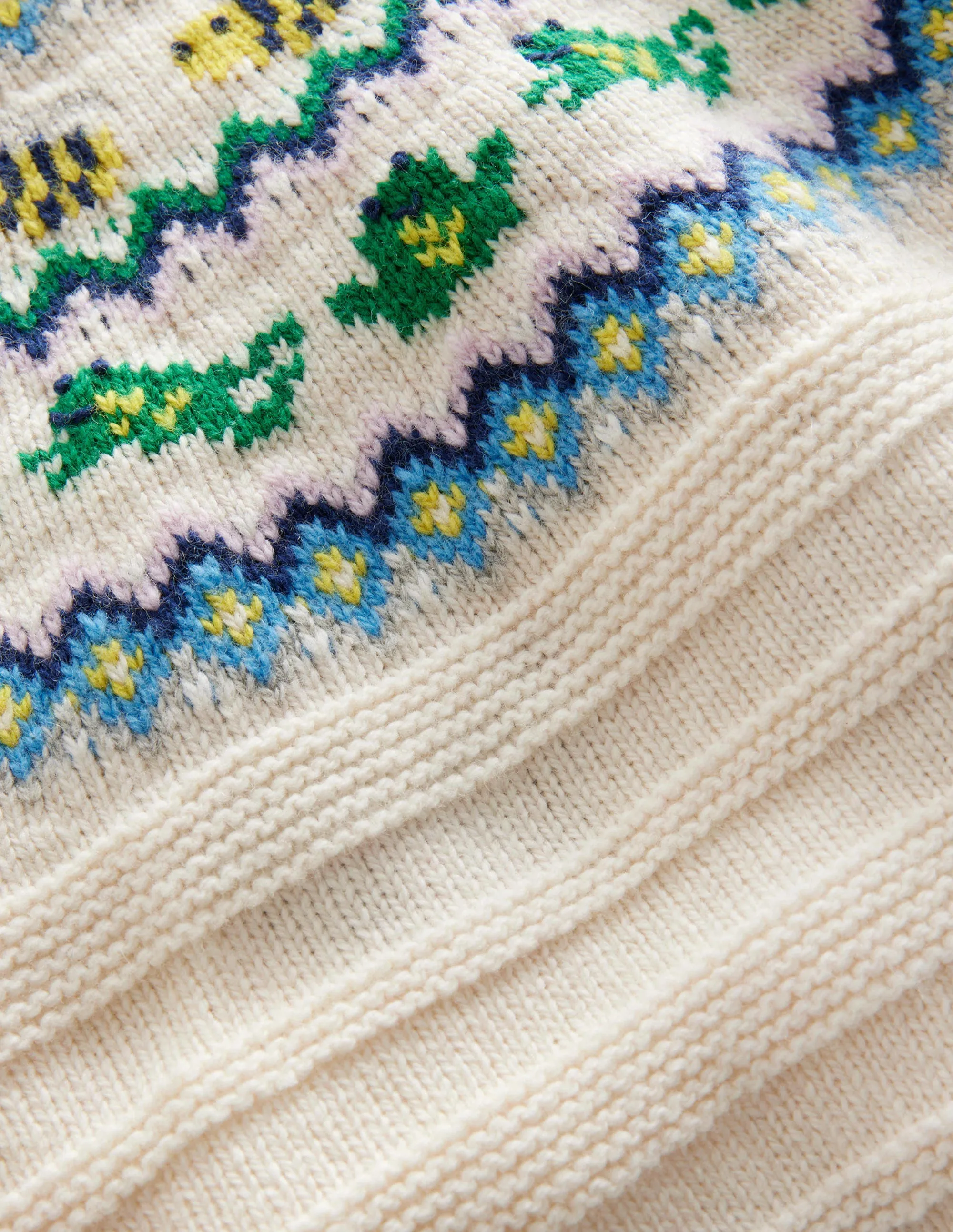 Fair Isle Jumper-Oatmeal Marl Frogs