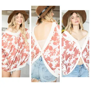 Floral Reversible pullover