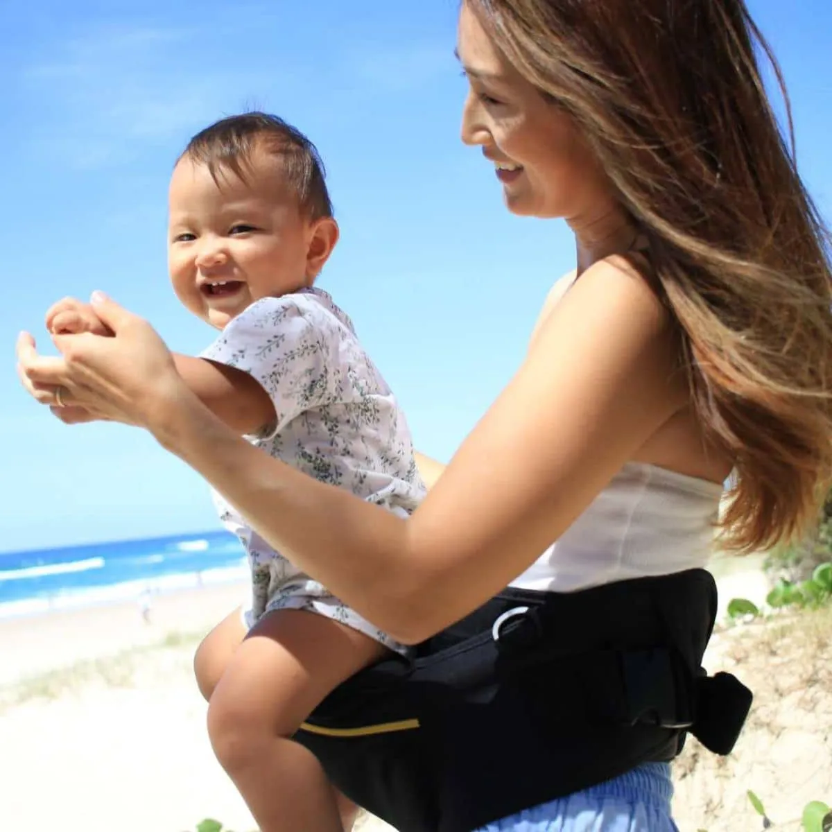 Hackerlily Hipsurfer - Hipseat Baby Carrier   Bum Bag - Black