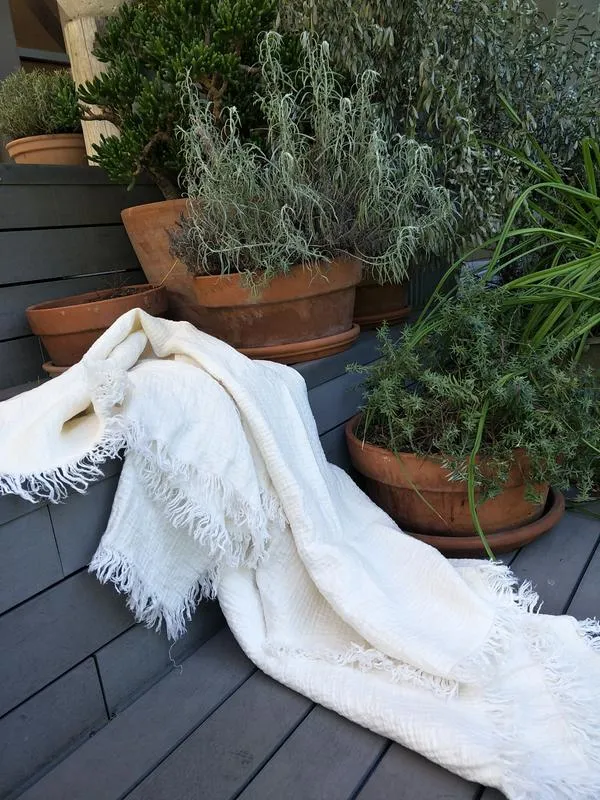 Heavy Weight French Linen Throw