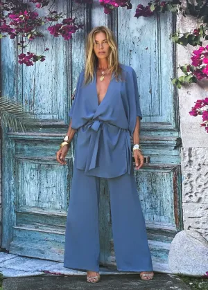 Kate Throw Denim Blue (Linen Look)