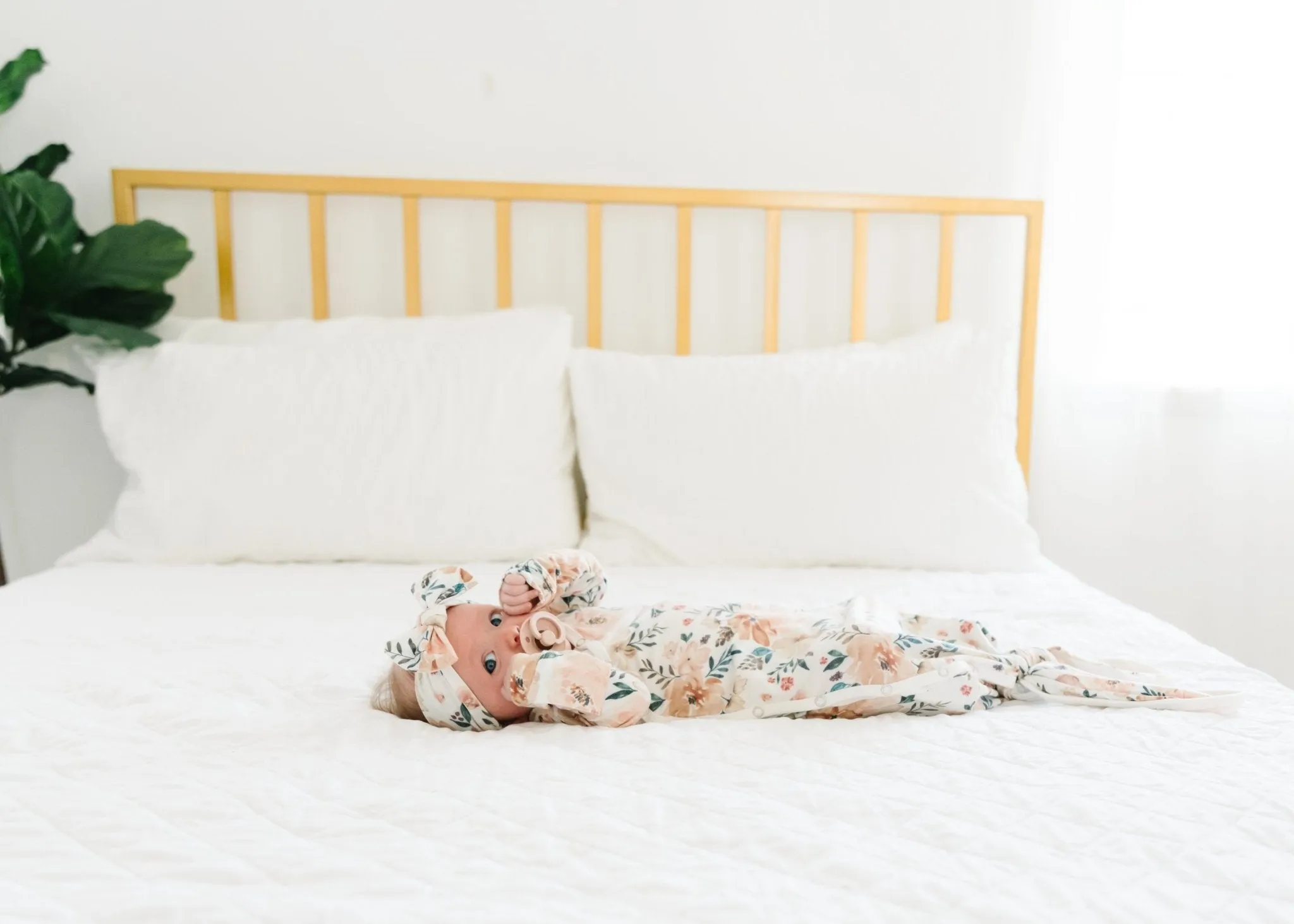 Newborn Knotted Gown - Autumn