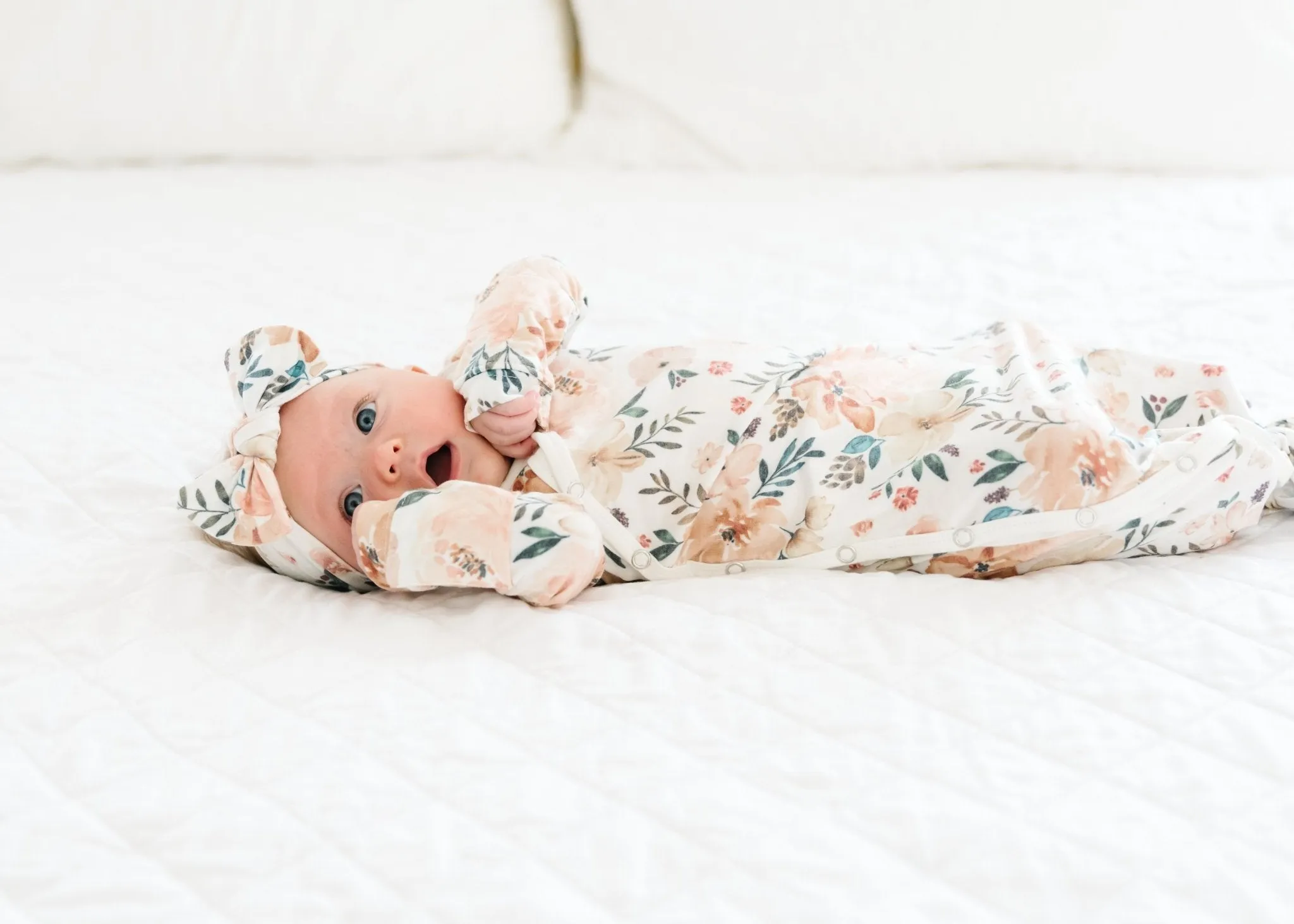 Newborn Knotted Gown - Autumn