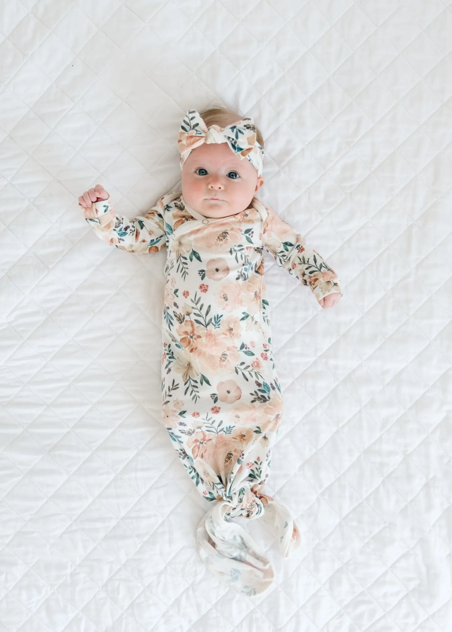 Newborn Knotted Gown - Autumn