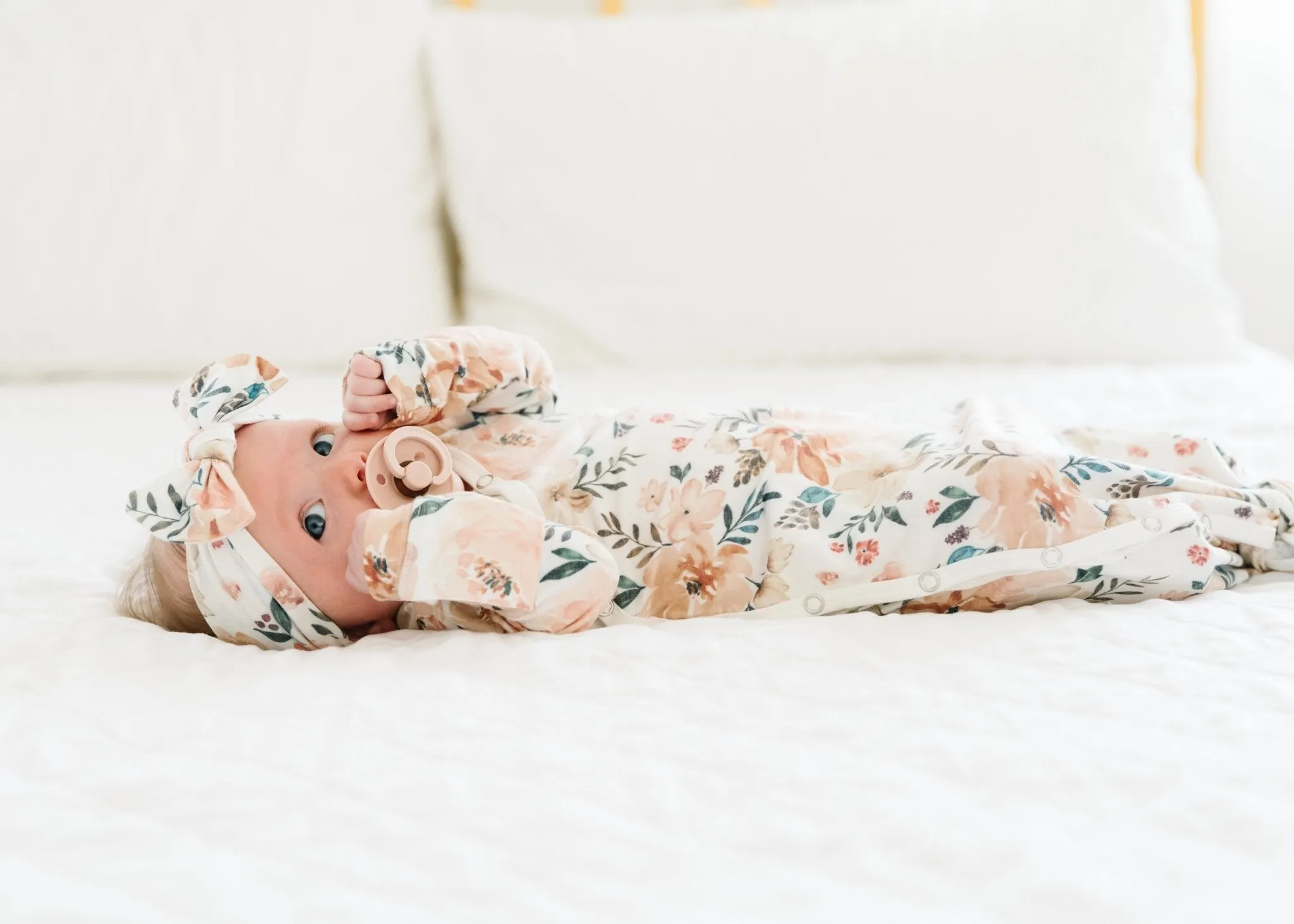 Newborn Knotted Gown - Autumn