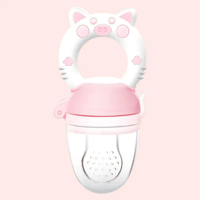Silicone Baby Feeder Spoon & Juice Extractor with Teether Function