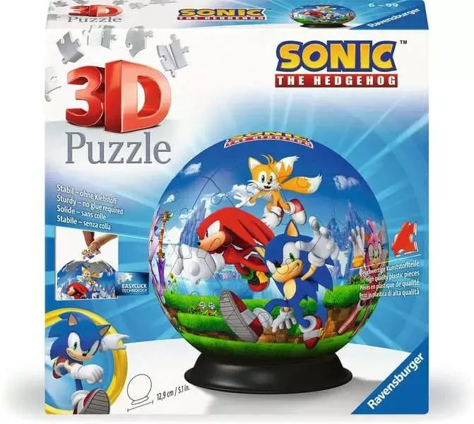 Sonic the Hedgehog 3D Puzzle Ball - 72 Pieces by Ravensburger