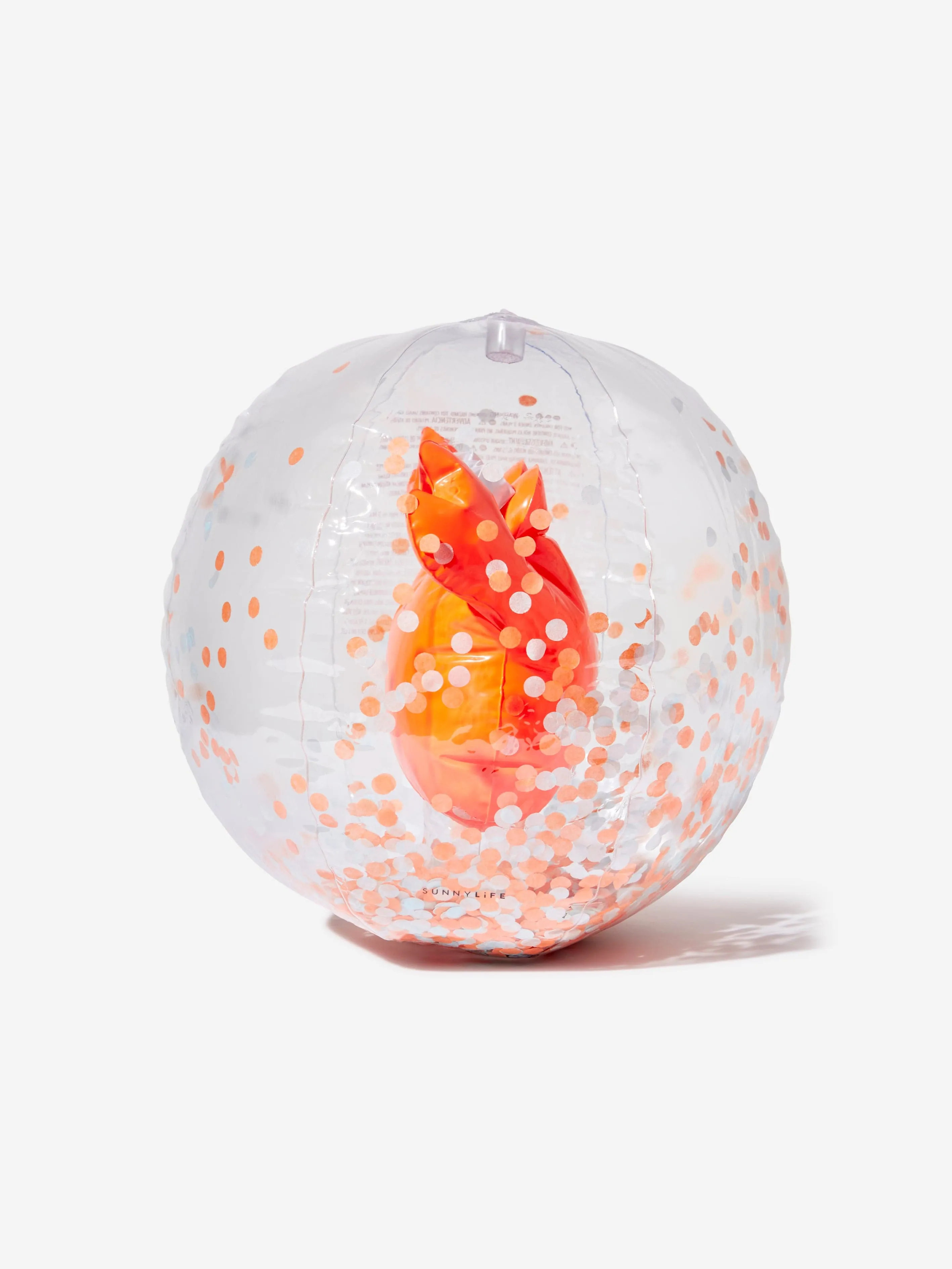 Sunnylife Kids Sonny The Sea Creature 3D Inflatable Beach Ball in Orange
