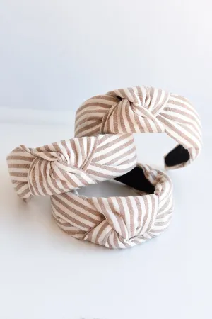 TAN STRIPE HEADBAND
