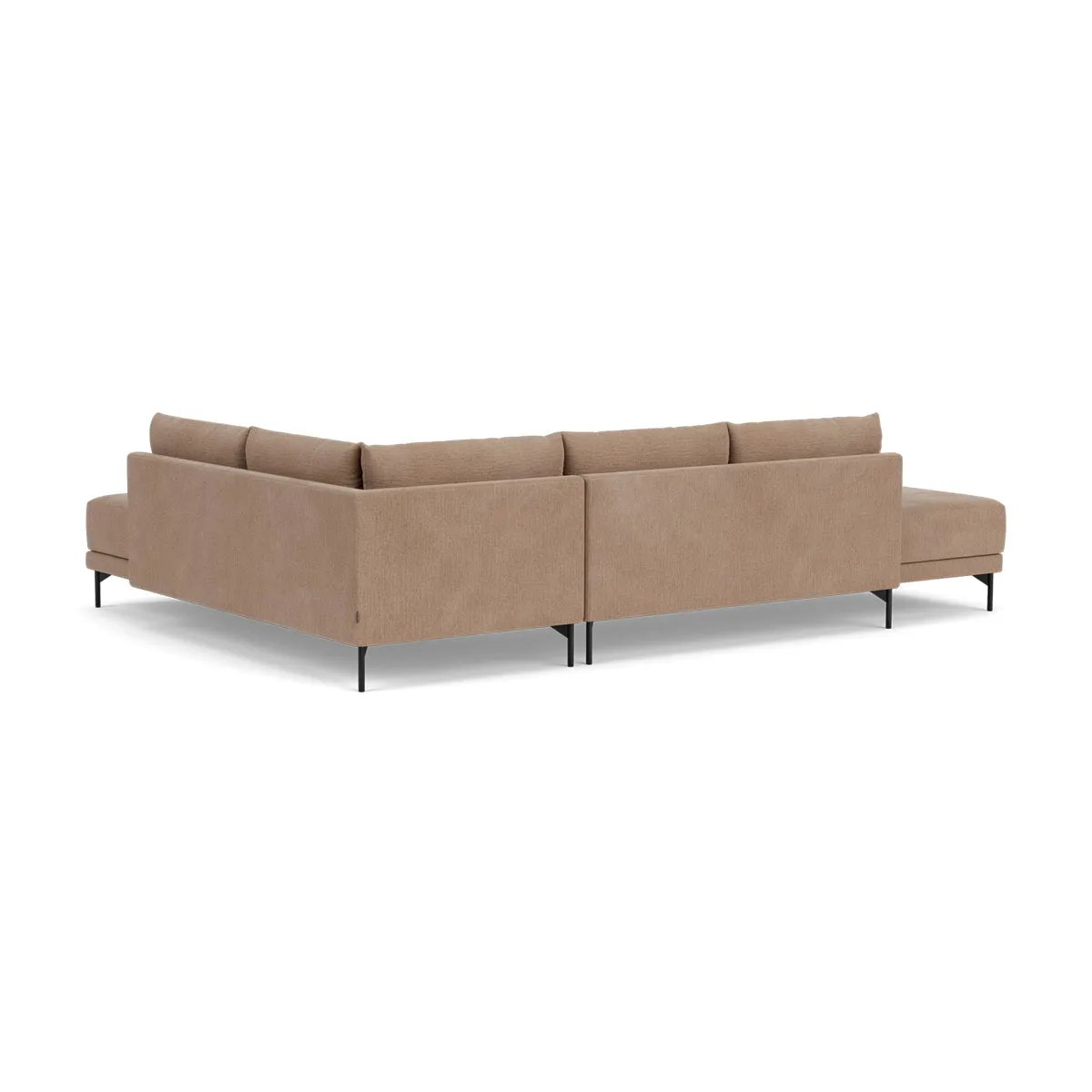 Vivica Fabric Right Sofa Bed (Caramel)