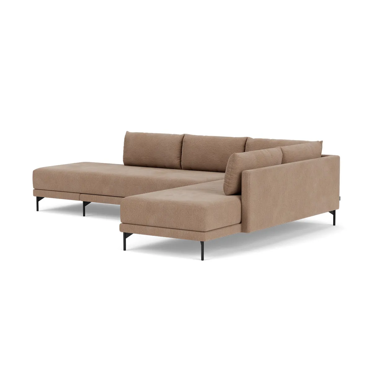 Vivica Fabric Right Sofa Bed (Caramel)