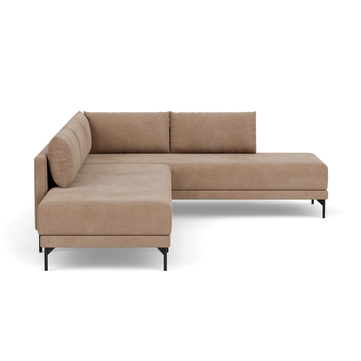 Vivica Fabric Right Sofa Bed (Caramel)
