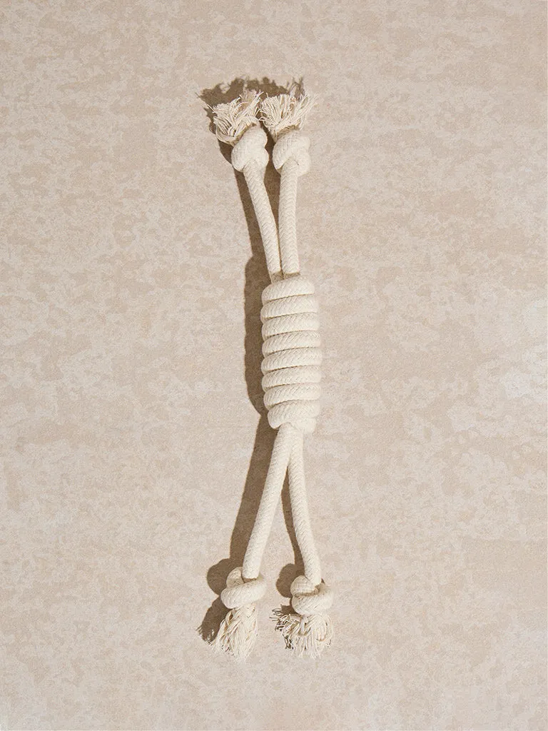 Westside Home White Single Knot Pet Rope