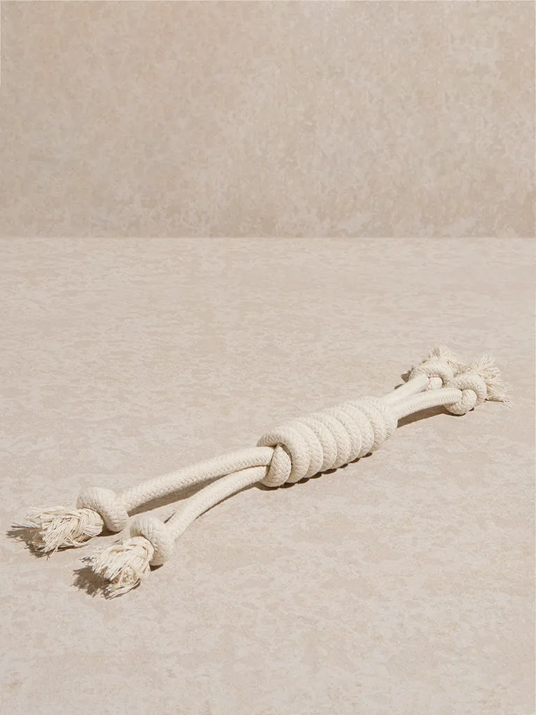 Westside Home White Single Knot Pet Rope